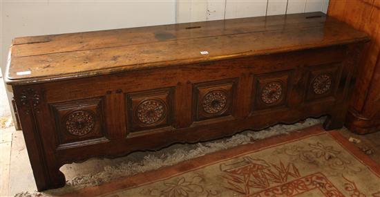 Early 18th century French provincial carved coffer